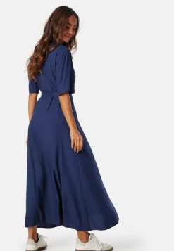 Viscose Belted Shirt Dress