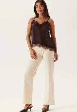 Viscose Satin Lace Singlet