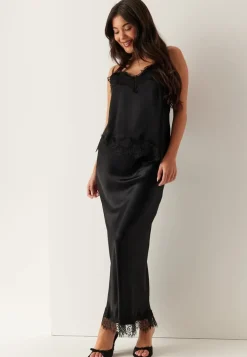 Viscose Satin Lace Singlet