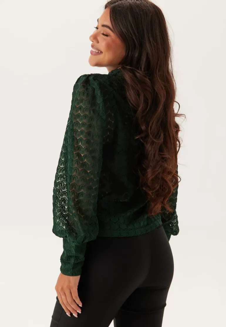 Vmbecca Ls High Neck Lace Top