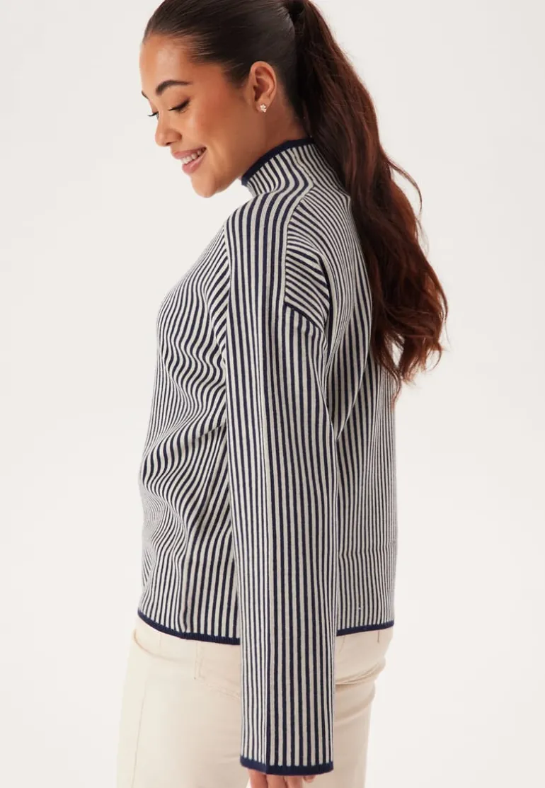 Vmgold Ls Highneck Pinstripe P