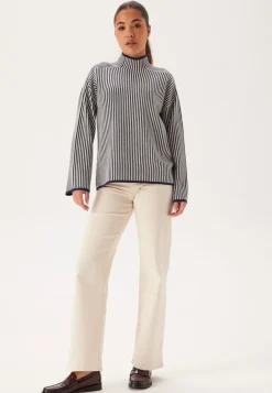 Vmgold Ls Highneck Pinstripe P