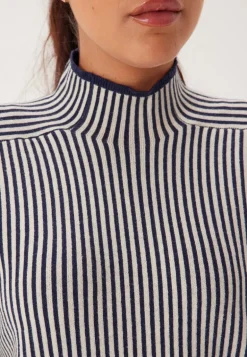 Vmgold Ls Highneck Pinstripe P