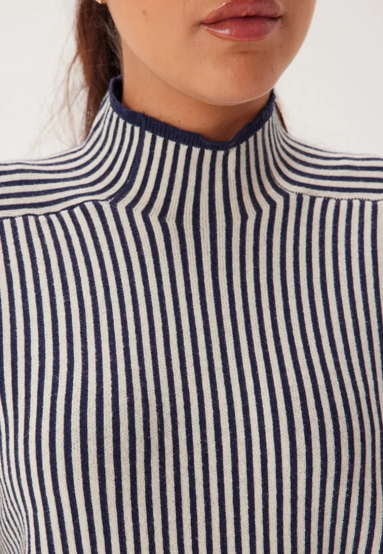 Vmgold Ls Highneck Pinstripe P