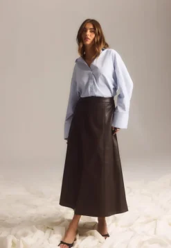Vmolive Hw Coated Ankle Skirt