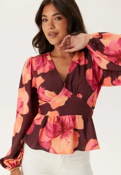 V-neck L/S Blouse