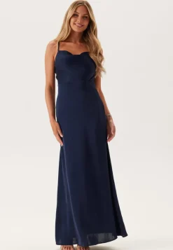 Waterfall Mermaid Satin Gown