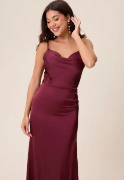 Waterfall Satin Gown