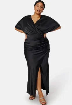 Wrap Satin Gown