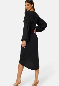 Wrap Stretchy Midi Dress
