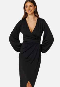 Wrap Stretchy Midi Dress