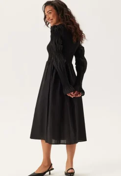 Yaschemma Ls Smock Midi Dress