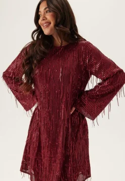 Yaslantra Ls Sequin Fringe Dress