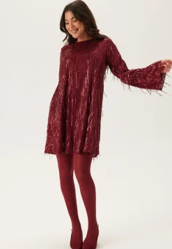 Yaslantra Ls Sequin Fringe Dress